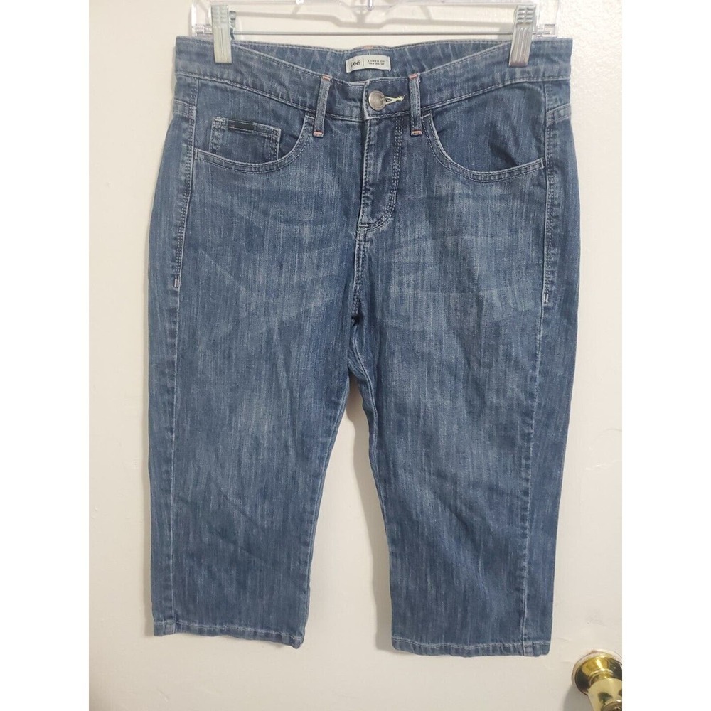 Lee Bootcut Jeans Womens 6M Blue Dark Wash Slender Secret Lower on the Waist